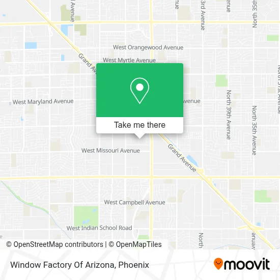 Window Factory Of Arizona map