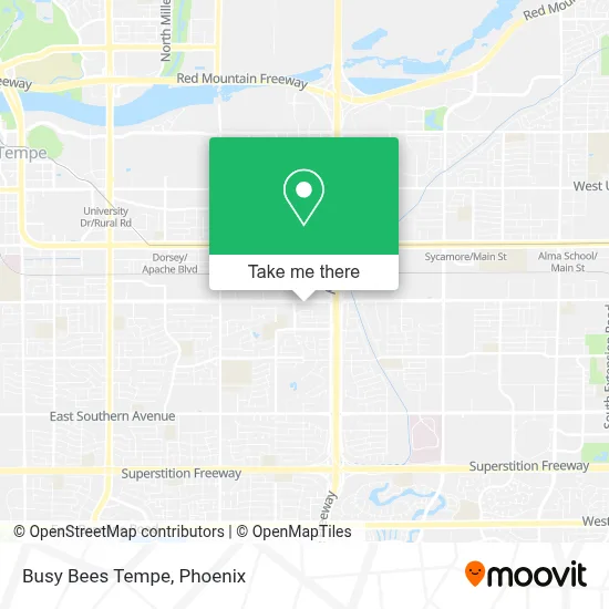 Busy Bees Tempe map