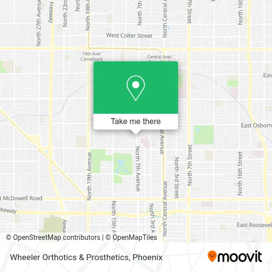 Wheeler Orthotics & Prosthetics map