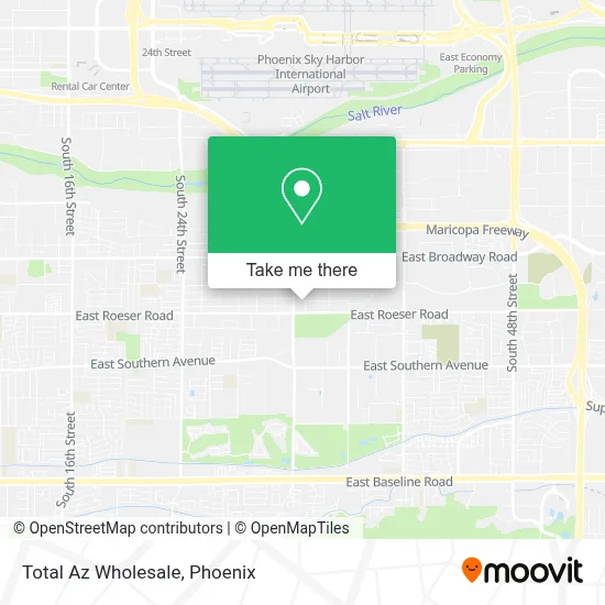 Total Az Wholesale map