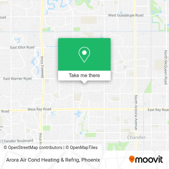 Arora Air Cond Heating & Refrig map