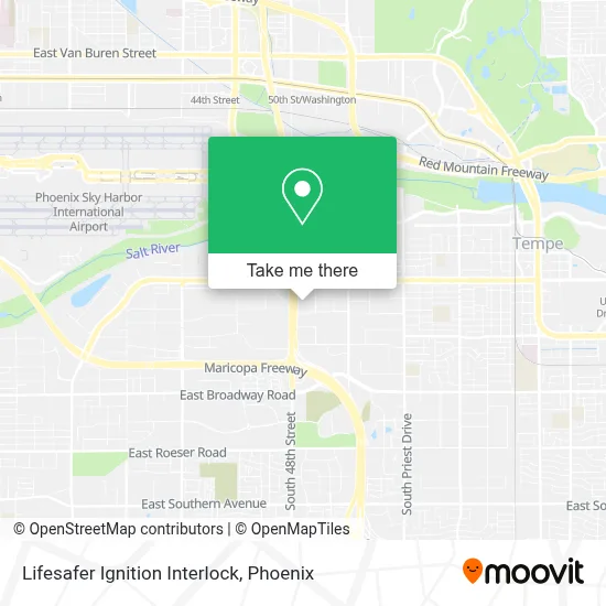 Lifesafer Ignition Interlock map