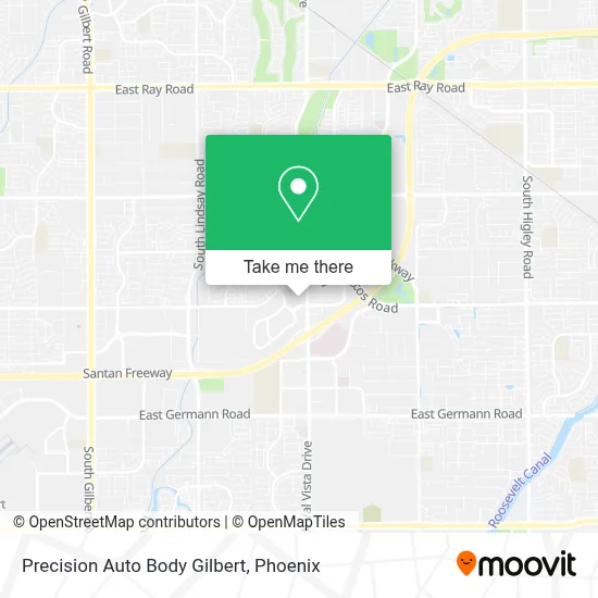 Precision Auto Body Gilbert map