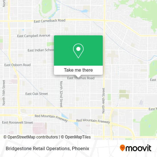 Bridgestone Retail Operations map