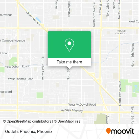 Outlets Phoenix map