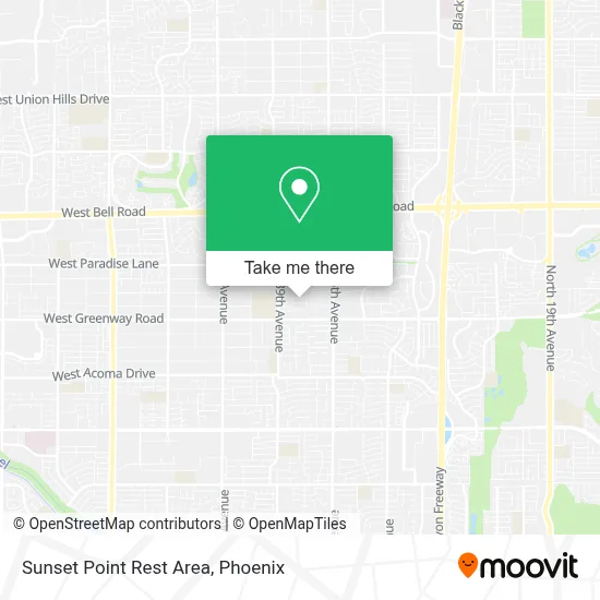Sunset Point Rest Area map