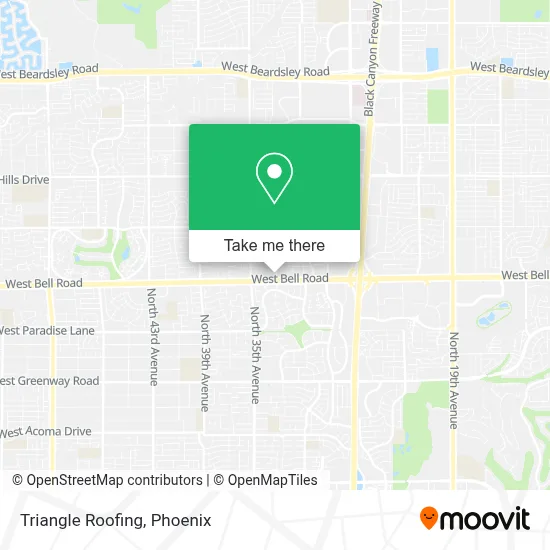 Triangle Roofing map