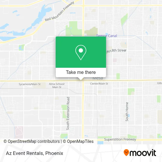 Az Event Rentals map