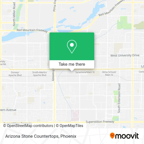 Arizona Stone Countertops map