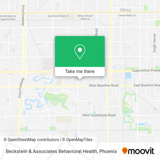 Beckstein & Associates Behavioral Health map