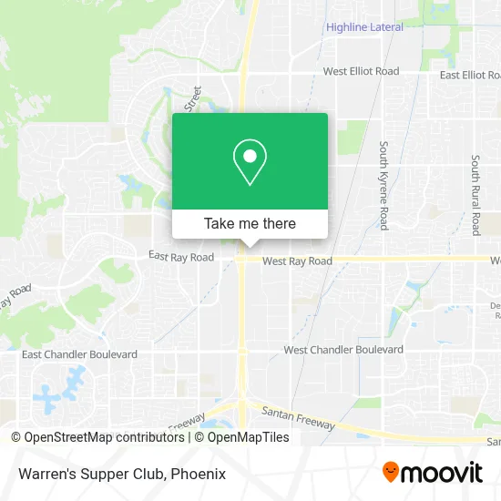 Warren's Supper Club map