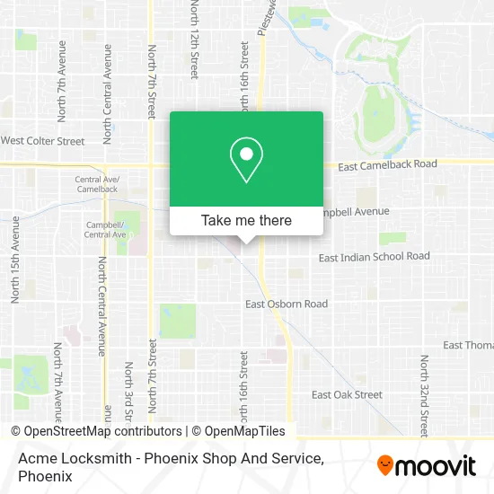 Acme Locksmith - Phoenix Shop And Service map
