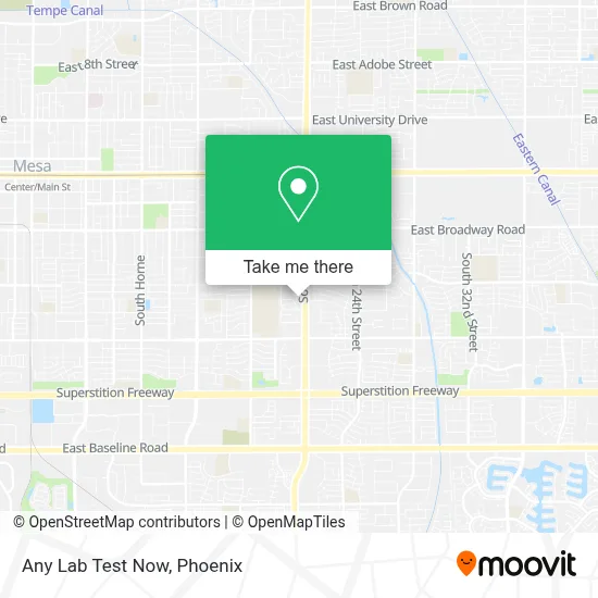 Any Lab Test Now map