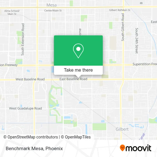 Benchmark Mesa map