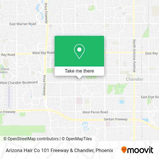 Arizona Hair Co 101 Freeway & Chandler map