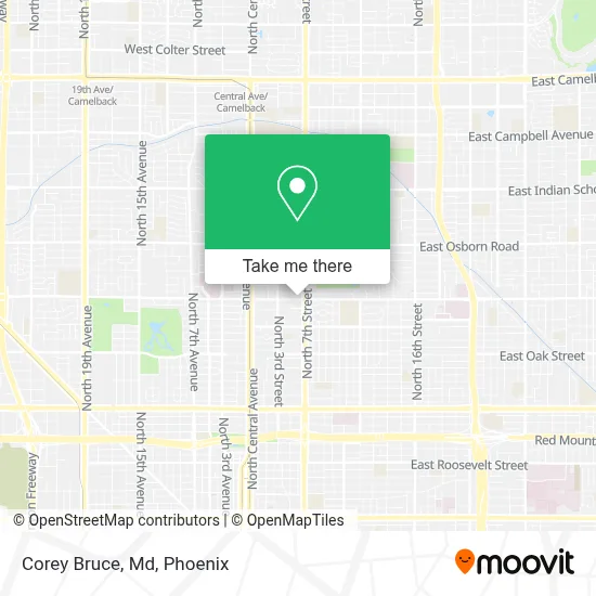 Corey Bruce, Md map
