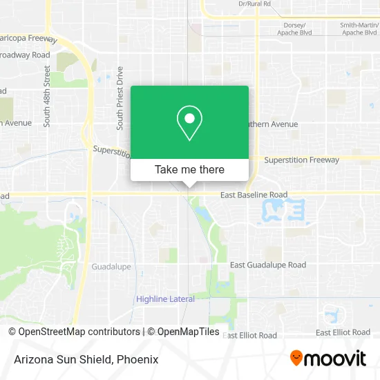 Arizona Sun Shield map