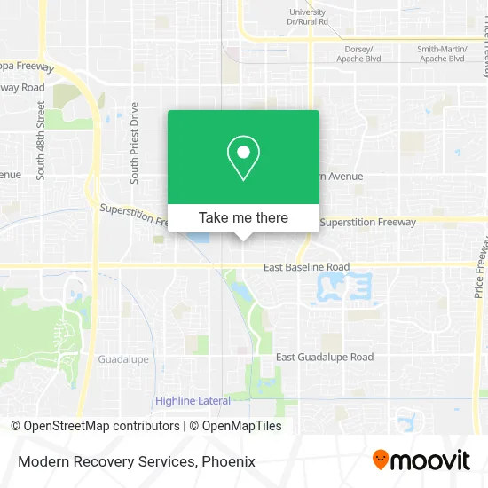 Modern Recovery Services map