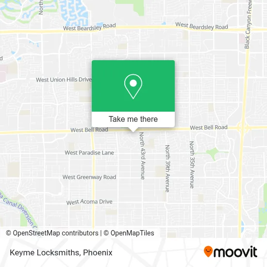 Keyme Locksmiths map