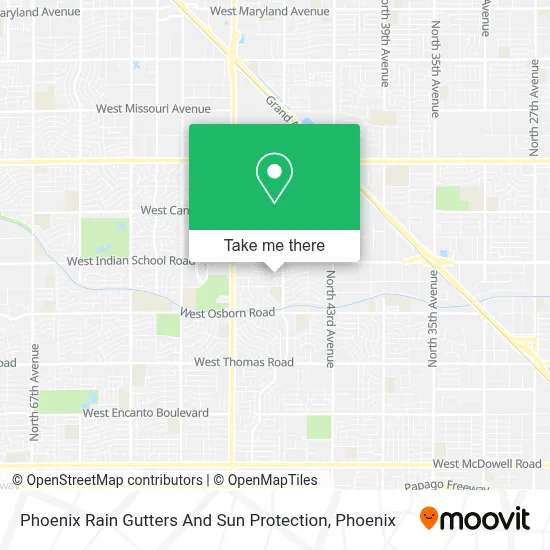 Phoenix Rain Gutters And Sun Protection map