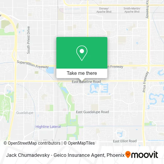 Jack Chumadevsky - Geico Insurance Agent map