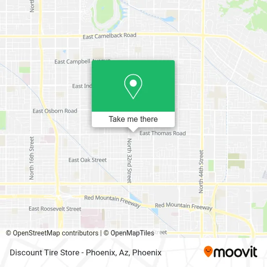 Discount Tire Store - Phoenix, Az map