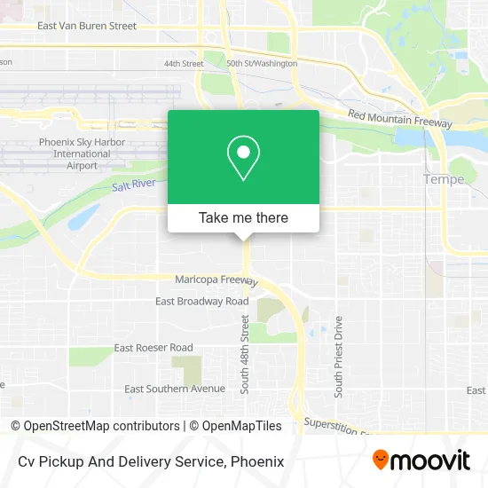 Cv Pickup And Delivery Service map