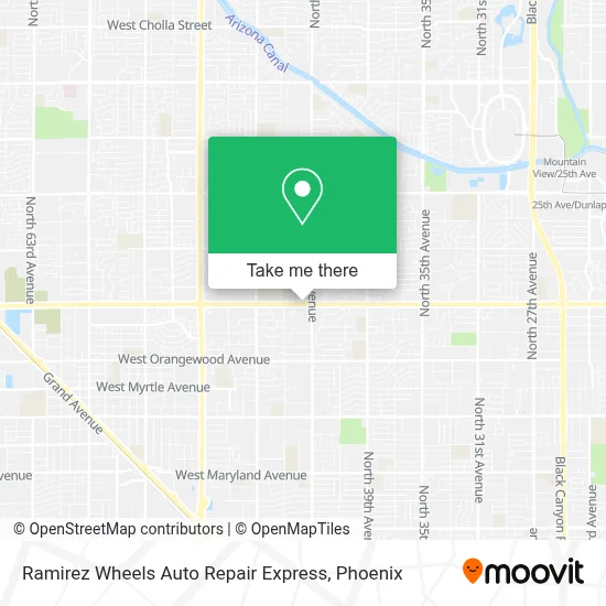 Ramirez Wheels Auto Repair Express map