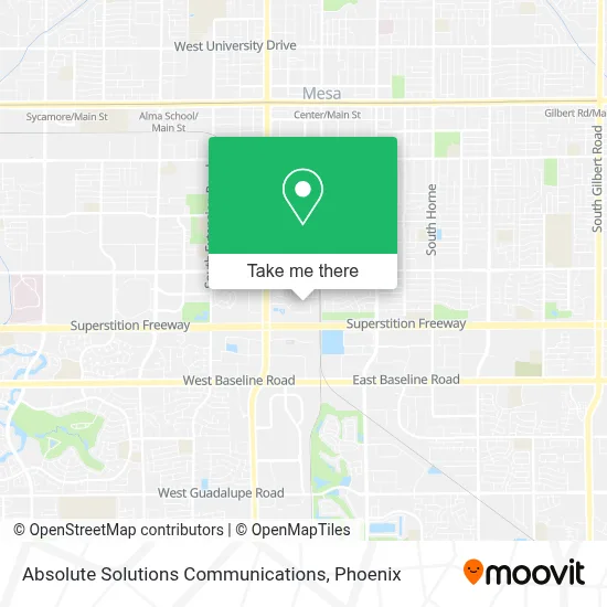 Absolute Solutions Communications map