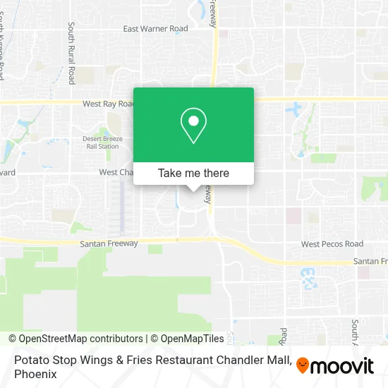 Potato Stop Wings & Fries Restaurant Chandler Mall map