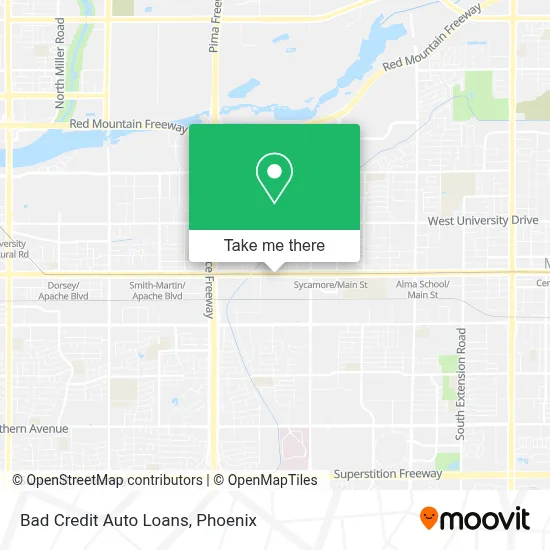Bad Credit Auto Loans map