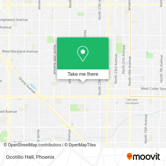 Ocotillo Hall map