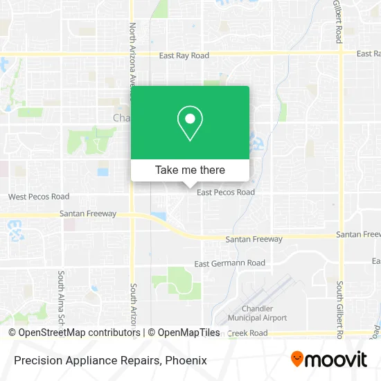 Precision Appliance Repairs map