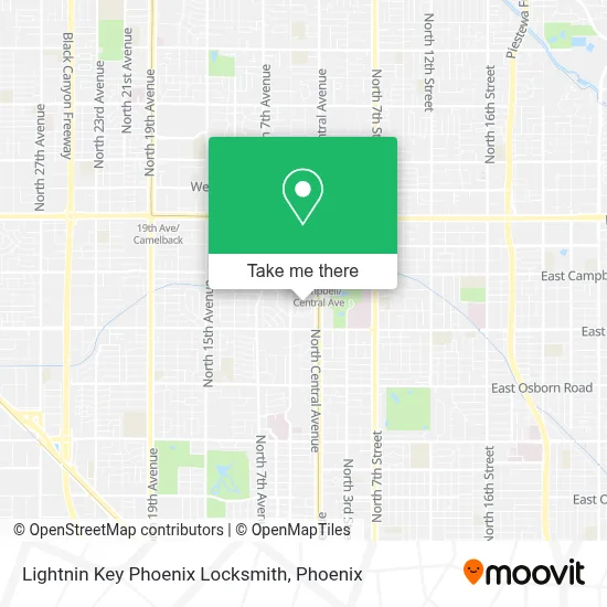 Lightnin Key Phoenix Locksmith map