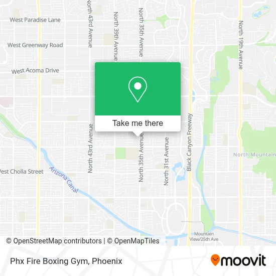 Phx Fire Boxing Gym map