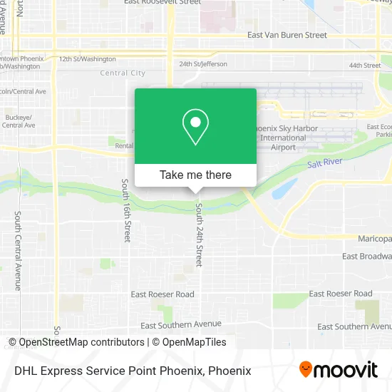 DHL Express Service Point Phoenix map