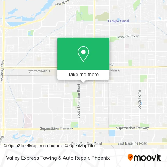 Valley Express Towing & Auto Repair map