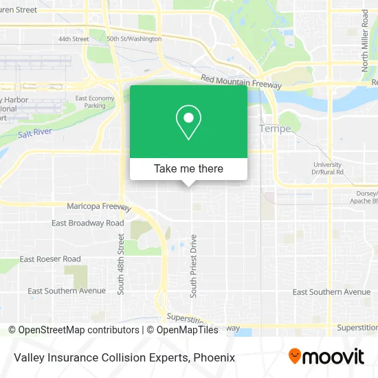 Valley Insurance Collision Experts map
