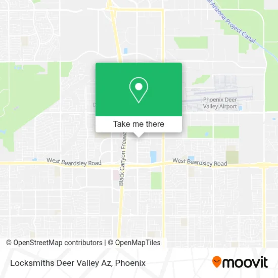 Locksmiths Deer Valley Az map