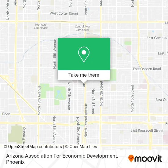 Arizona Association For Economic Development map