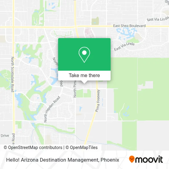Hello! Arizona Destination Management map
