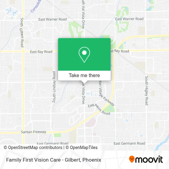 Family First Vision Care - Gilbert map