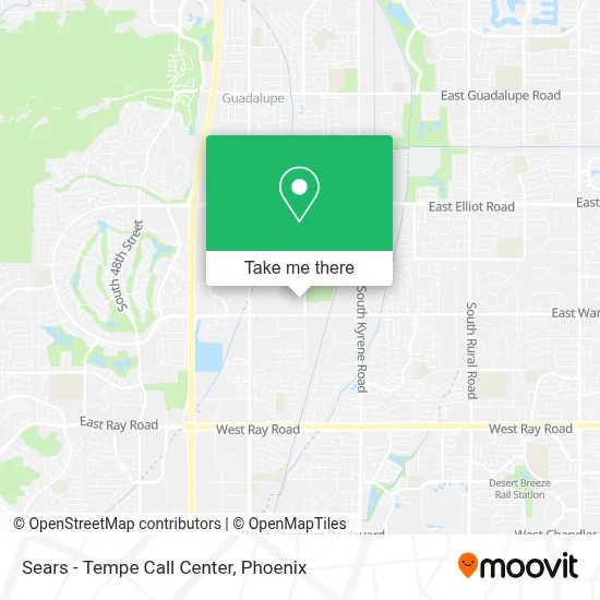 Sears -  Tempe Call Center map