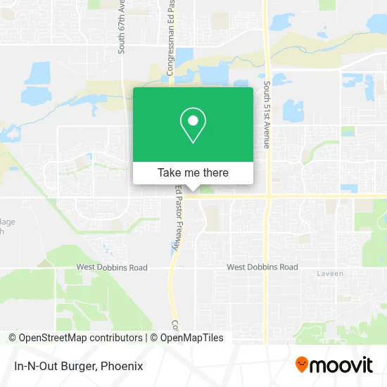 In-N-Out Burger map