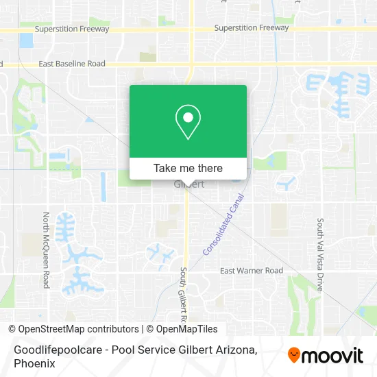 Goodlifepoolcare - Pool Service Gilbert Arizona map