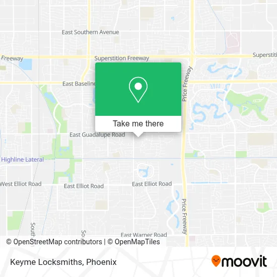 Keyme Locksmiths map