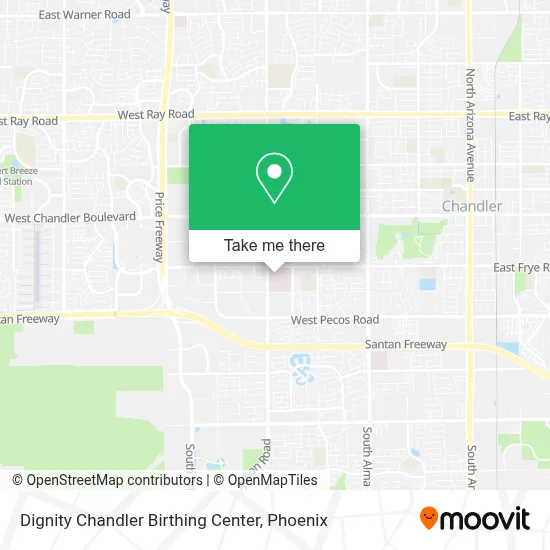 Dignity Chandler Birthing Center map
