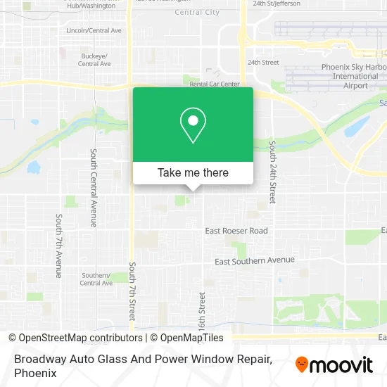 Broadway Auto Glass And Power Window Repair map