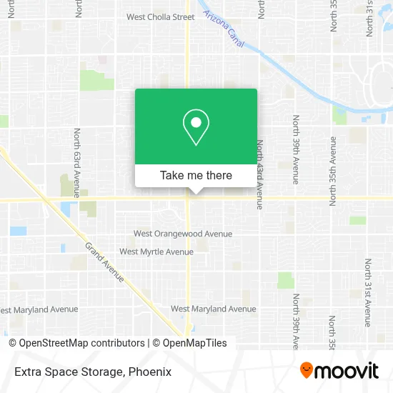 Extra Space Storage map