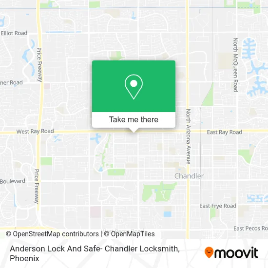 Anderson Lock And Safe- Chandler Locksmith map